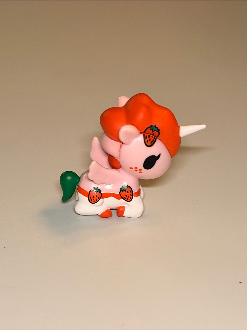 TOKIDOKI Pink & Orange Strawberry Unicorno Small Pet Figurine